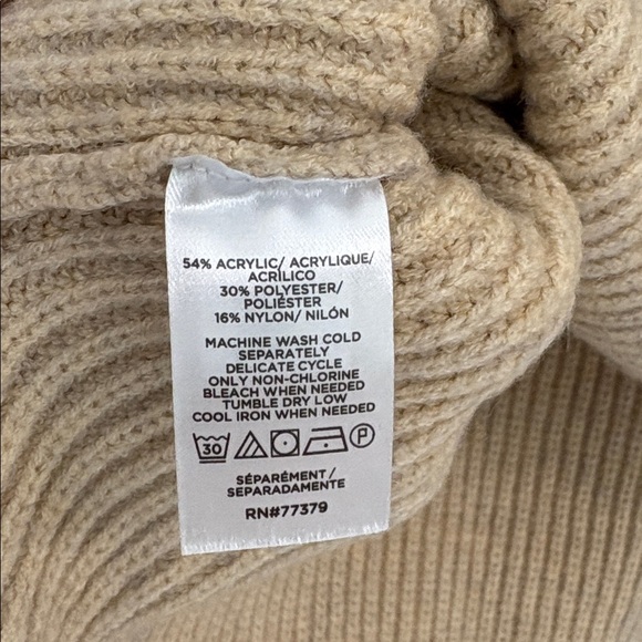 Ann Taylor Weekend Trendy Striped Beige and Charcoal Cardigan Sweater - Picture 10 of 10